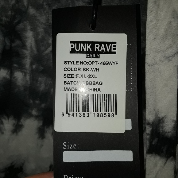 Punk rave tye dye top - Picture 3 of 4